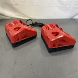 AS-IS - Milwaukee M12 and M18 12-Volt/18-Volt Lithium-Ion Multi-Voltage Rapid Battery Charger (Set of 2)