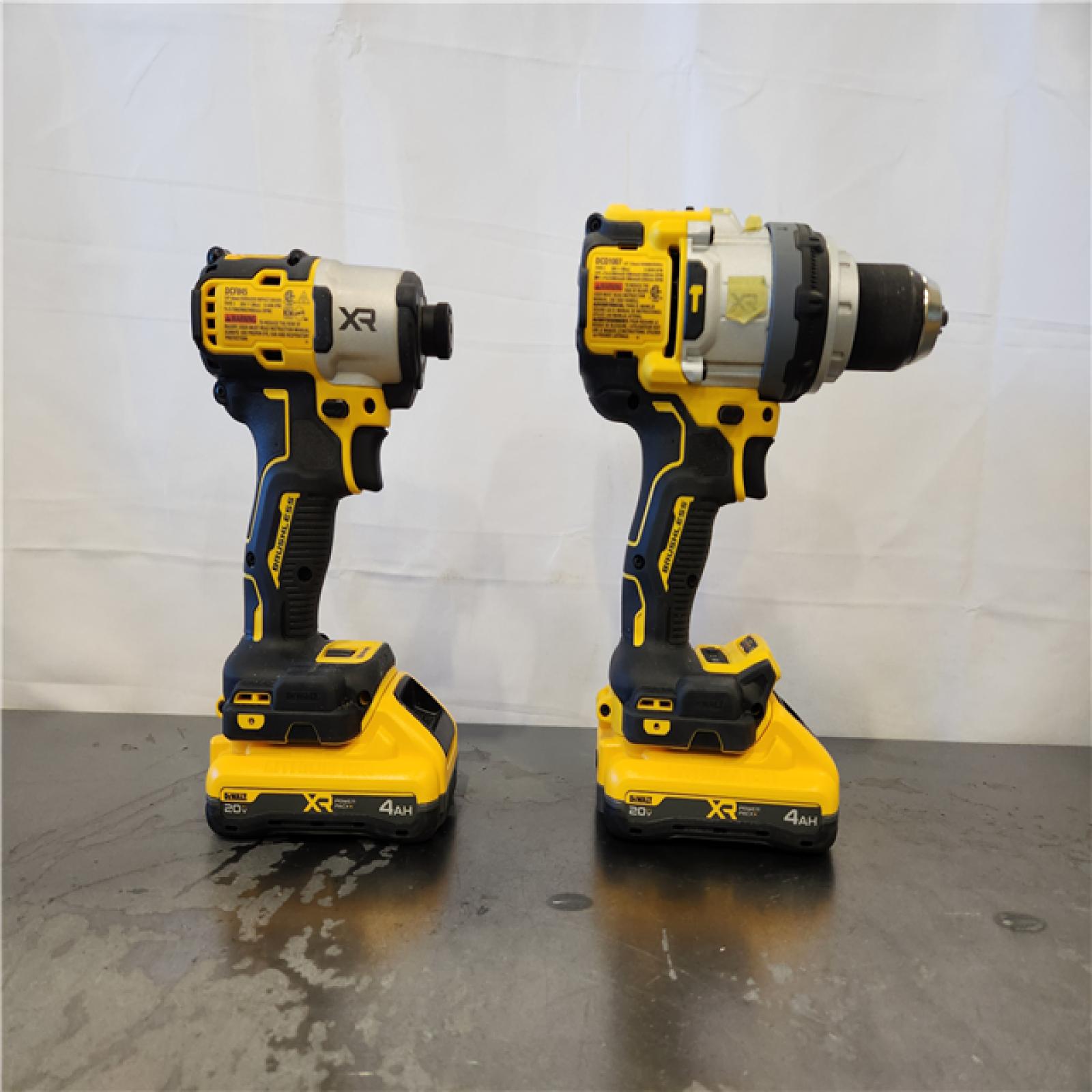 AS-IS- DEWALT 20V MAX XR 2-Tool Combo Kit with POWERPACK
