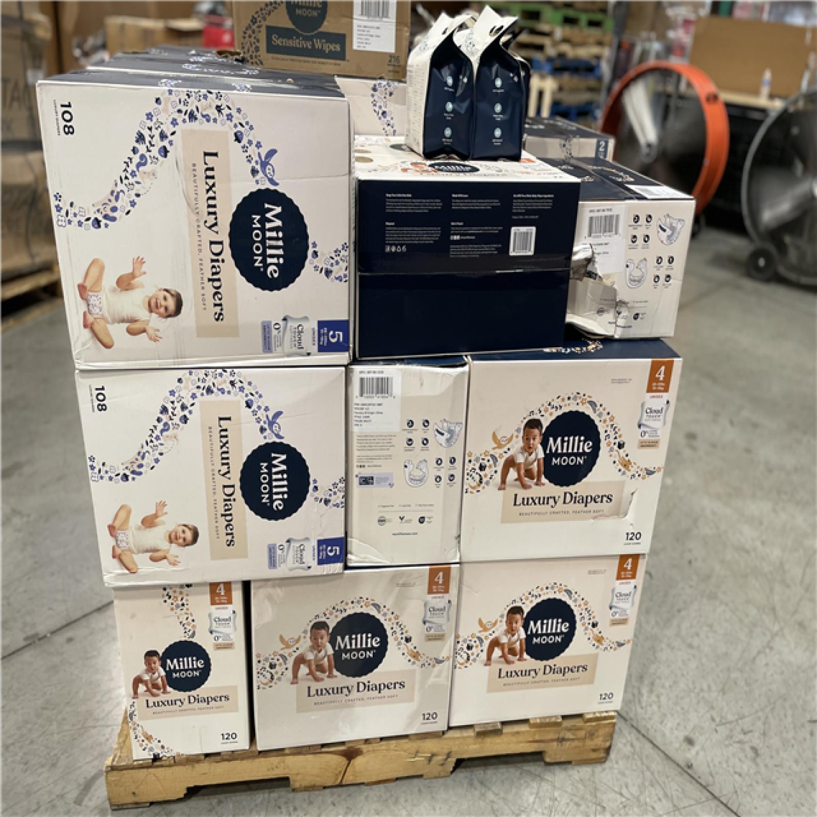 DALLAS LOCATION - BULLSEYE MIXED DIAPER AND WIPE'S PALLET -(42 UNITS)