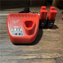 California AS-IS Milwaukee M12 Force Logic Press Tool Kit 1/2-1 W/(2) Batteries, Charger & Hard Case