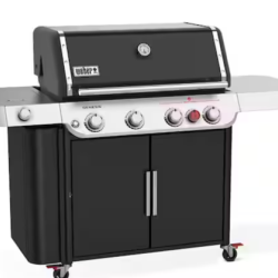 DALLAS LOCATION- AS-IS WEBER Genesis E-435 4-Burner Propane Gas Grill in Black with Side Burner