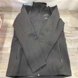AS-IS Milwaukee Men's X-Large 12-Volt Lithium-Ion Cordless Tough Shell Black Heated Jacket Kit