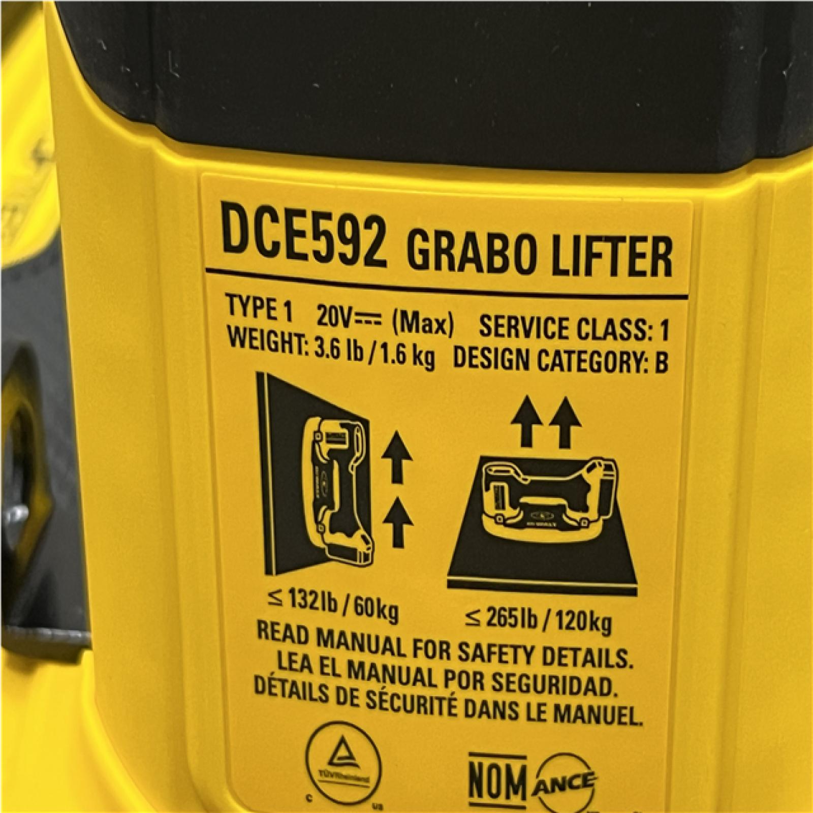 NEW - DEWALT 20-Volt Max Lithium-Ion Cordless GRABO Lifter Kit