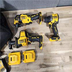 HOUSTON LOCATION - AS-IS DeWalt 20V MAX ATOMIC Cordless Brushless 3 Tool Combo Kit