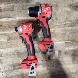 HOUSTON LOCATION - AS-IS M18 18-Volt Lithium-Ion Brushless Cordless Compact Hammer Drill/Impact Combo Kit (2-Tool) with (2) Batteries  Bag