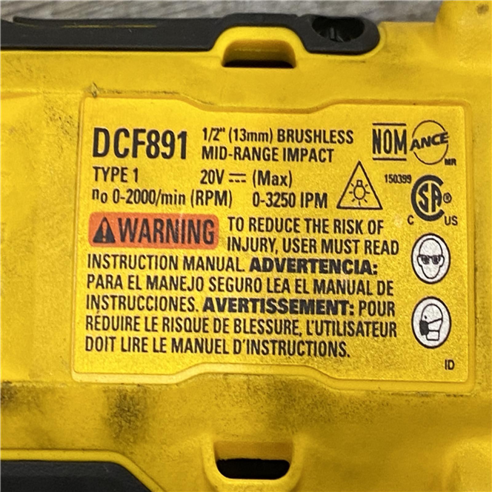 AS-IS DEWALT 20V MAX XR Cordless 1/2 in. Impact Wrench (Tool Only)