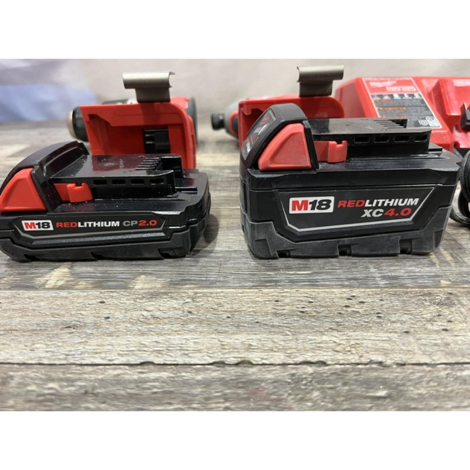 AS-IS Milwaukee 18-Volt Lithium-Ion Brushless Cordless Compact Hammer Drill/Impact Combo Kit