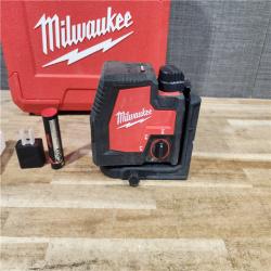 HOUSTON LOCATION - AS - IS Milwaukee 100 ft. REDLITHIUM Lithium-Ion USB Green Rechargeable Cross Line Laser Level with Charger