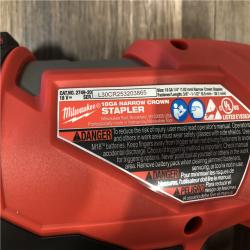 AS-IS Milwaukee FUEL 18-Volt Lithium-Ion Brushless Cordless 18-Gauge 1/4 in. Narrow Crown Stapler (Tool-Only)