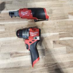 HOUSTON LOCATION - AS-IS MILWAUKEE 2 TOOL COMBO KIT W/ (2) BATTERY & CHARGER