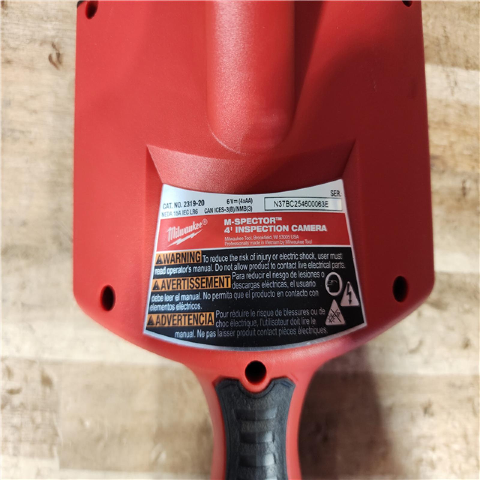 HOUSTON LOCATION - AS - IS Milwaukee M- Spector 4 ft. Inspection Sewer Camera Scope