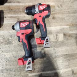HOUSTON LOCATION - AS-IS Milwaukee 2892-22CT 18V M18 Lithium-Ion Compact Brushless Cordless 2-Tool Combo Kit with 1/2 Drill/Driver and 1/4 Hex Impact Driver 2.0 Ah