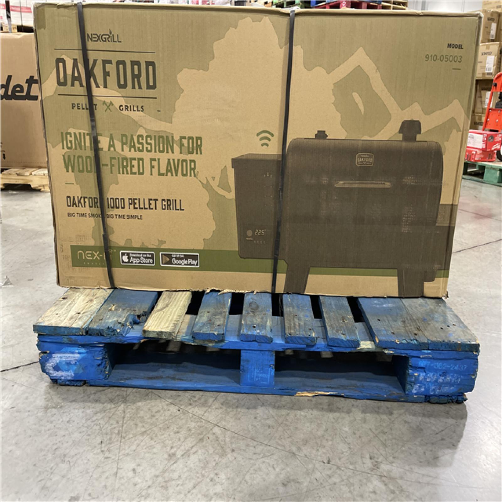 DALLAS LOCATION - Nexgrill Oakford 1000 Wifi Pellet Grill Smoker in Black