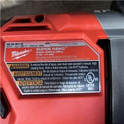 Houston Location AS-IS Milwaukee FUEL 18V Lithium-Ion Brushless Cordless GEN 2 SUPER HAWG 7/16 in. Right Angle Drill (Tool-Only)
