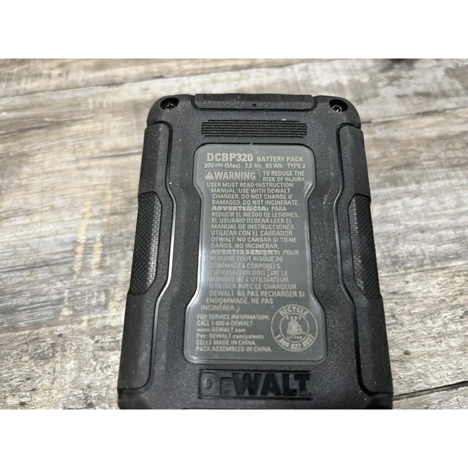 AS-IS DEWALT 20V MAX XR POWERSTACK Lithium-Ion Battery Starter Kit with 3.5Ah Battery and Charger