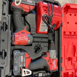 AS-IS Milwaukee FUEL 18V Lithium-Ion Brushless Cordless Hammer Drill and Impact Driver Combo Kit