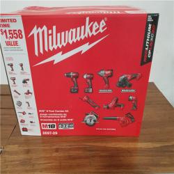 California NEW Milwaukee 9-Tool Combo Kit  Includes (2) Batteries  Charger and Bag