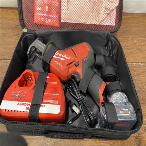 AS-IS Milwaukee M12 FUEL 12-Volt Lithium-Ion Brushless Cordless HACKZALL Reciprocating Saw Kit W/ Free M12 2.0Ah Compact Battery