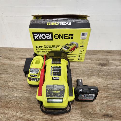 Phoenix Location NEW RYOBI ONE+ 18V Cordless 1600A Jump Starter with LED Work Light Kit with 2.0 Ah Battery and Charger