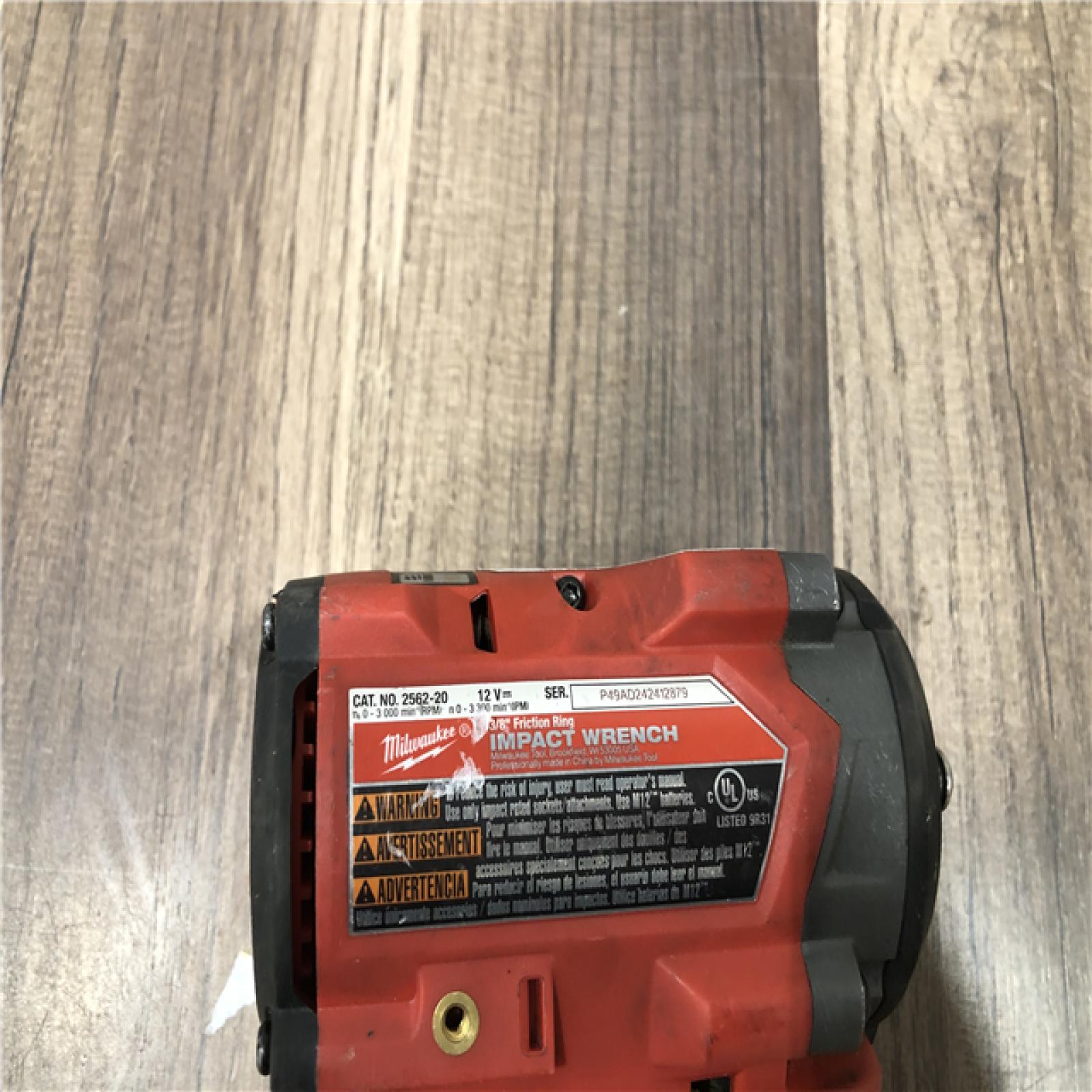 AS-IS Milwaukee  FUEL 12V Lithium-Ion Brushless Cordless Stubby 3/8 in. Impact Wrench (Tool-Only)
