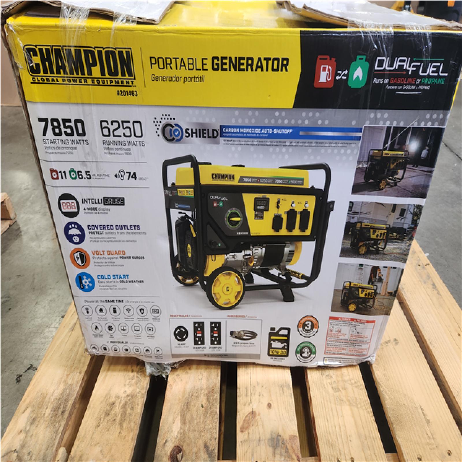Phoenix LIKE NEW Champion Power Equipment 7850/6250-Watt Recoil Start Dual Fuel Portable Generator w/ Free 3-Year Warranty for Home Backup and Storm Prep