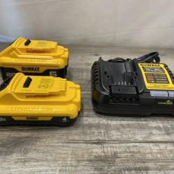 AS-IS DEWALT 20V MAX Lithium-Ion 6.0Ah and 4.0Ah Battery and Charger Starter Kit
