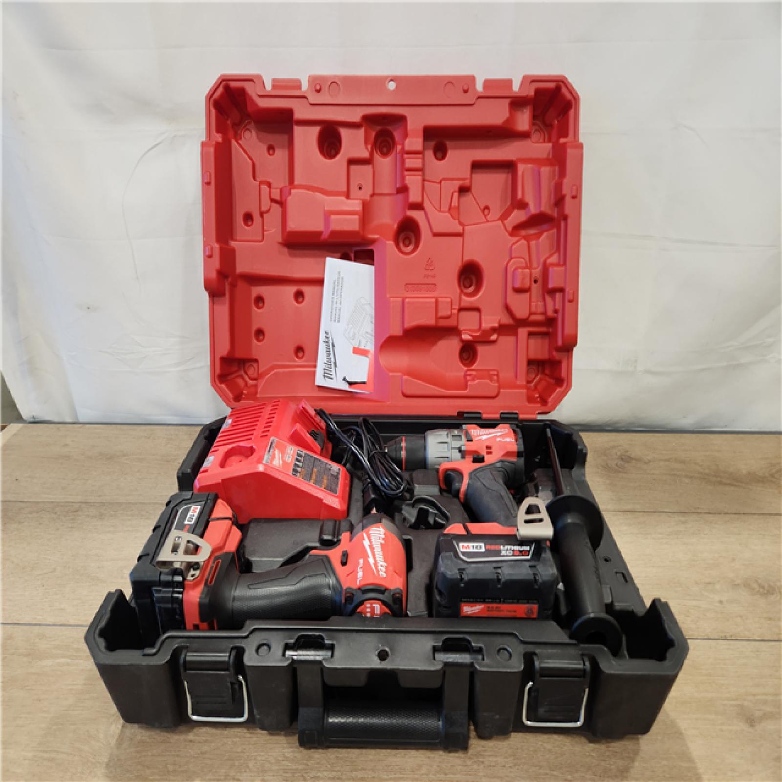 AS-IS- Milwaukee  FUEL 18V Lithium-Ion Brushless Cordless Hammer Drill and Impact Driver Combo Kit