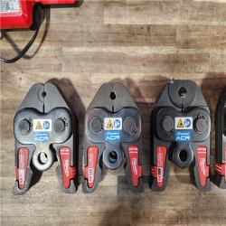 HOUSTON LOCATION - AS-IS Milwaukee Tool M18 18V  Brushless Cordless FORCE LOGIC Press Tool Kit with 1/4 in. - 7/8 in. ACR Jaws (6-Jaws Incl)