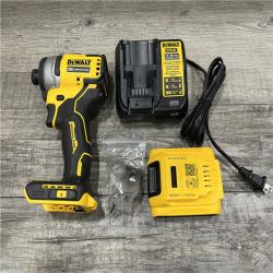 AS-IS DEWALT Atomic 20V Max Lithium-Ion Brushless Cordless Compact 1/4 in. Impact Driver Kit