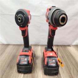 AS-IS- MILWAUKEE FUEL 18V Lithium-Ion Brushless Cordless Hammer Drill and Impact Driver Combo Kit