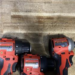 Houston Location AS-IS Milwaukee Drill Drivers QTY/2 and Impact Driver and Batteries QTY/2 with Charger