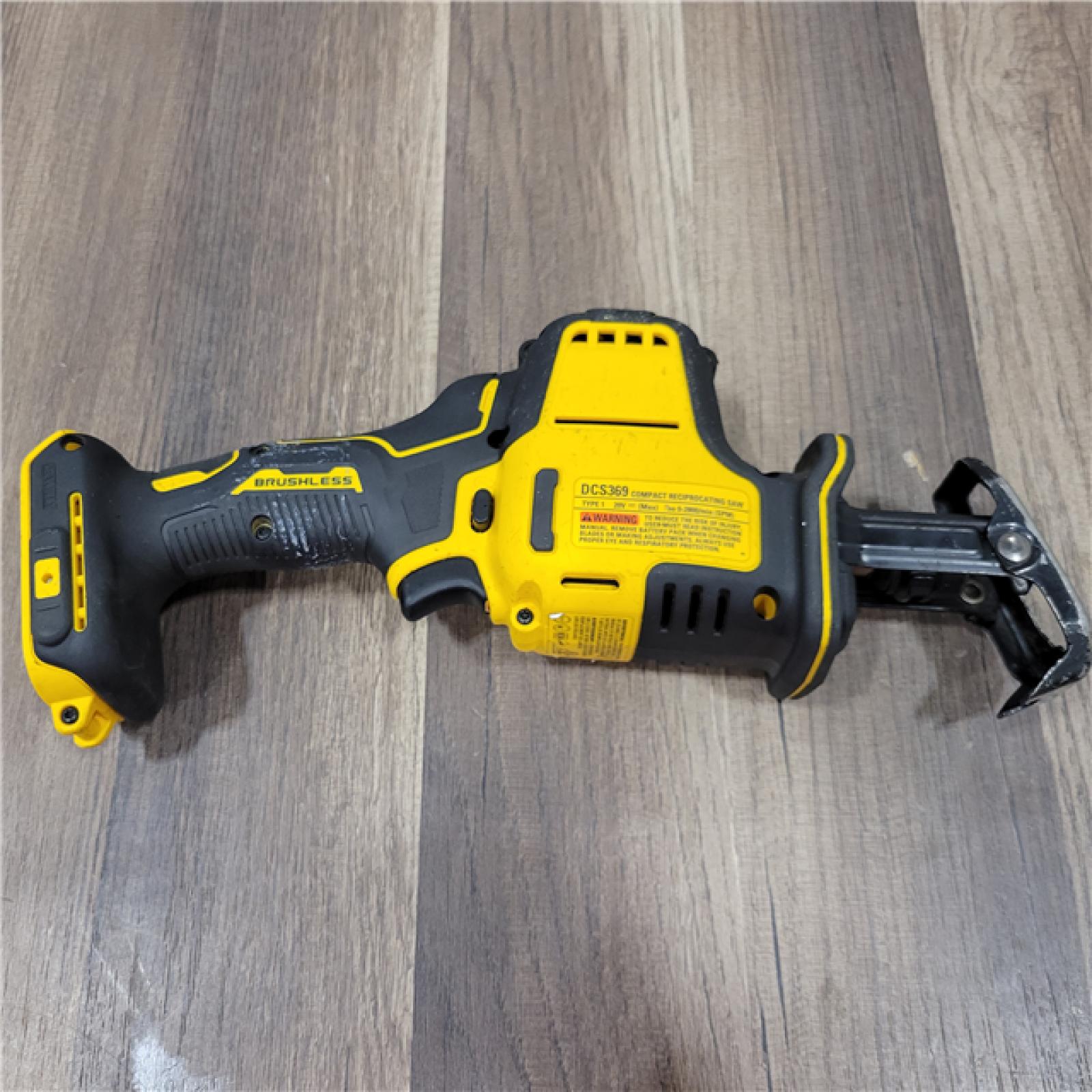AS-IS Dewalt DCS369B ATOMIC 20V MAX Cordless One-Handed Reciprocating Saw (Tool Only)