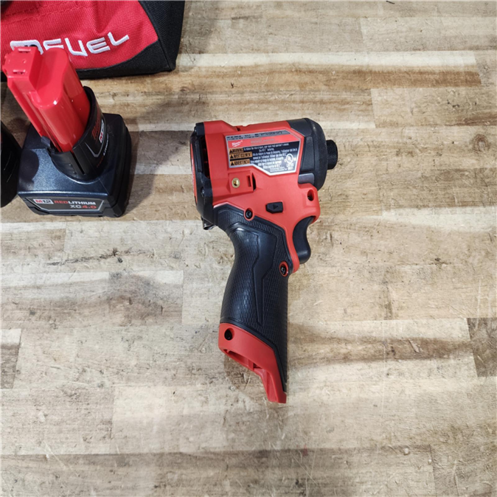 HOUSTON LOCATION - AS - IS Milwaukee FUEL 12V Lithium-Ion Brushless Cordless 1/4 in. Hex Impact Driver Kit