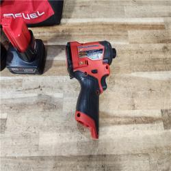 HOUSTON LOCATION - AS - IS Milwaukee FUEL 12V Lithium-Ion Brushless Cordless 1/4 in. Hex Impact Driver Kit