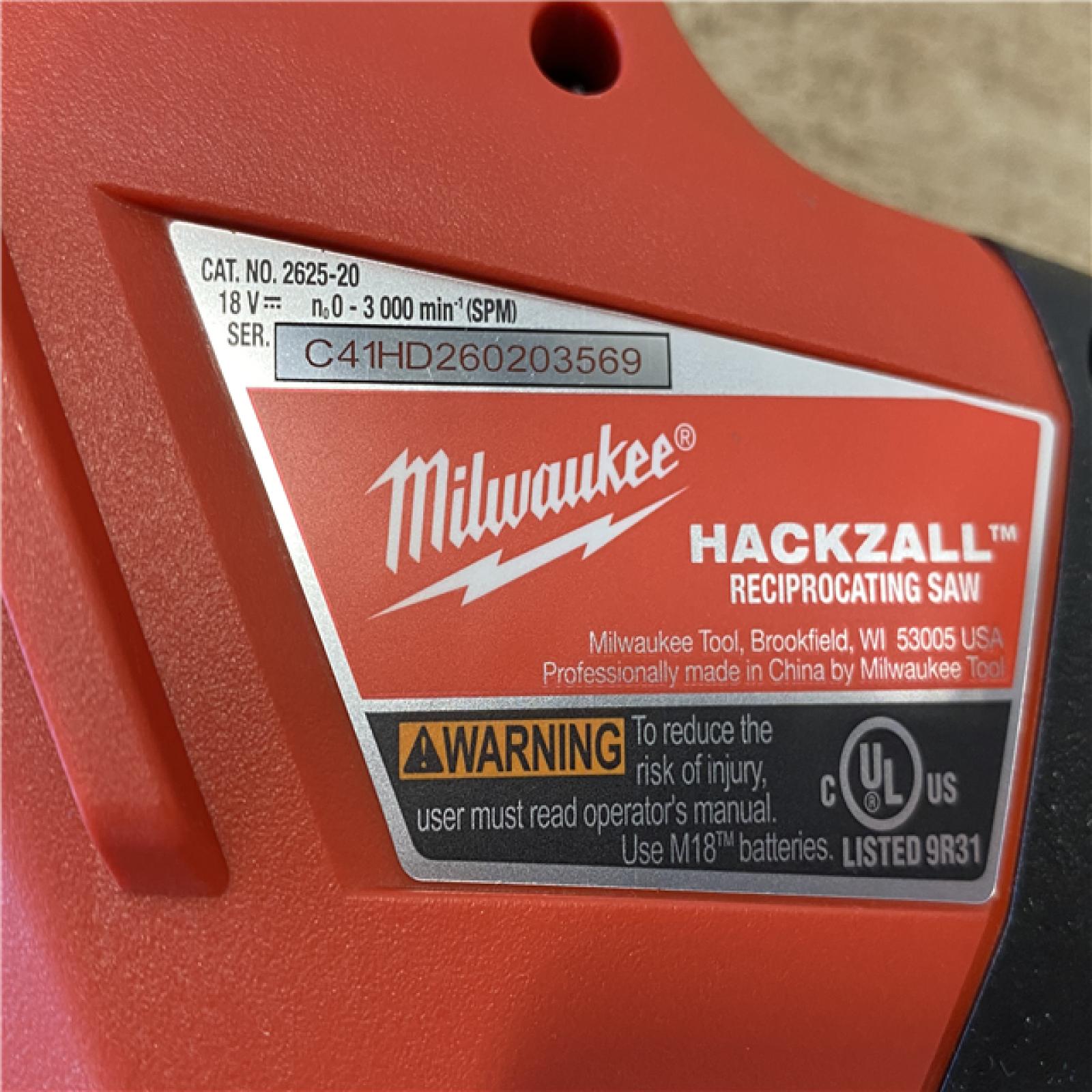 AS-IS Milwaukee 18V Lithium-Ion Cordless HACKZALL Reciprocating Saw (Tool-Only)