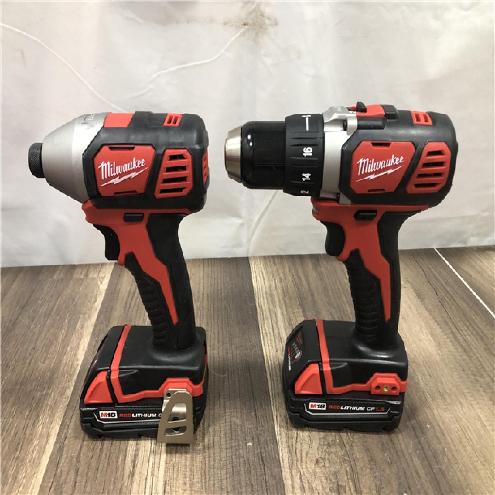 AS-IS Milwaukee 18V Lithium-Ion Cordless Drill Driver/Impact Driver Combo Kit