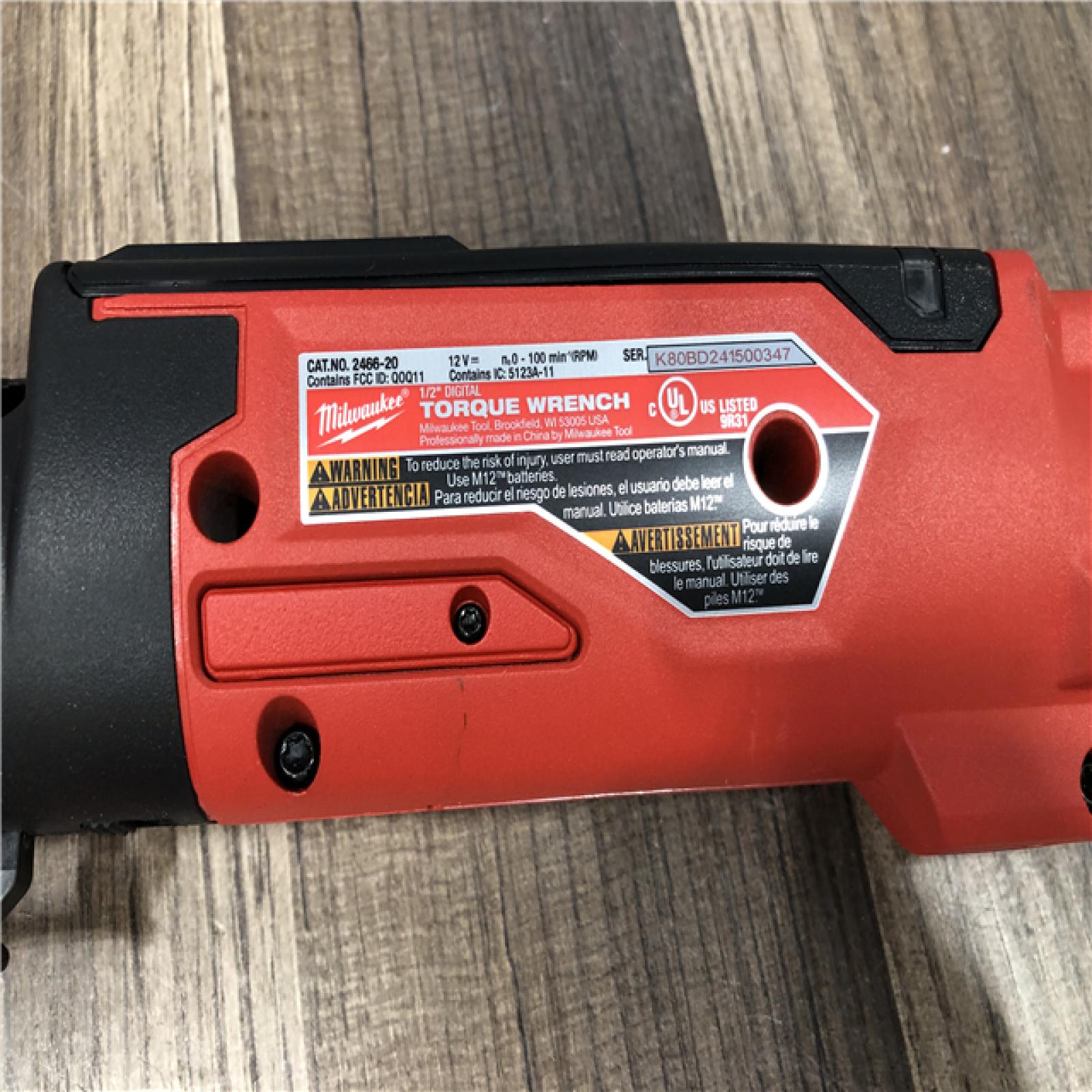 AS-IS Milwaukee FUEL One-Key 12-Volt Lithium-Ion Brushless Cordless 1/2 in. Digital Torque Wrench (Tool-Only)