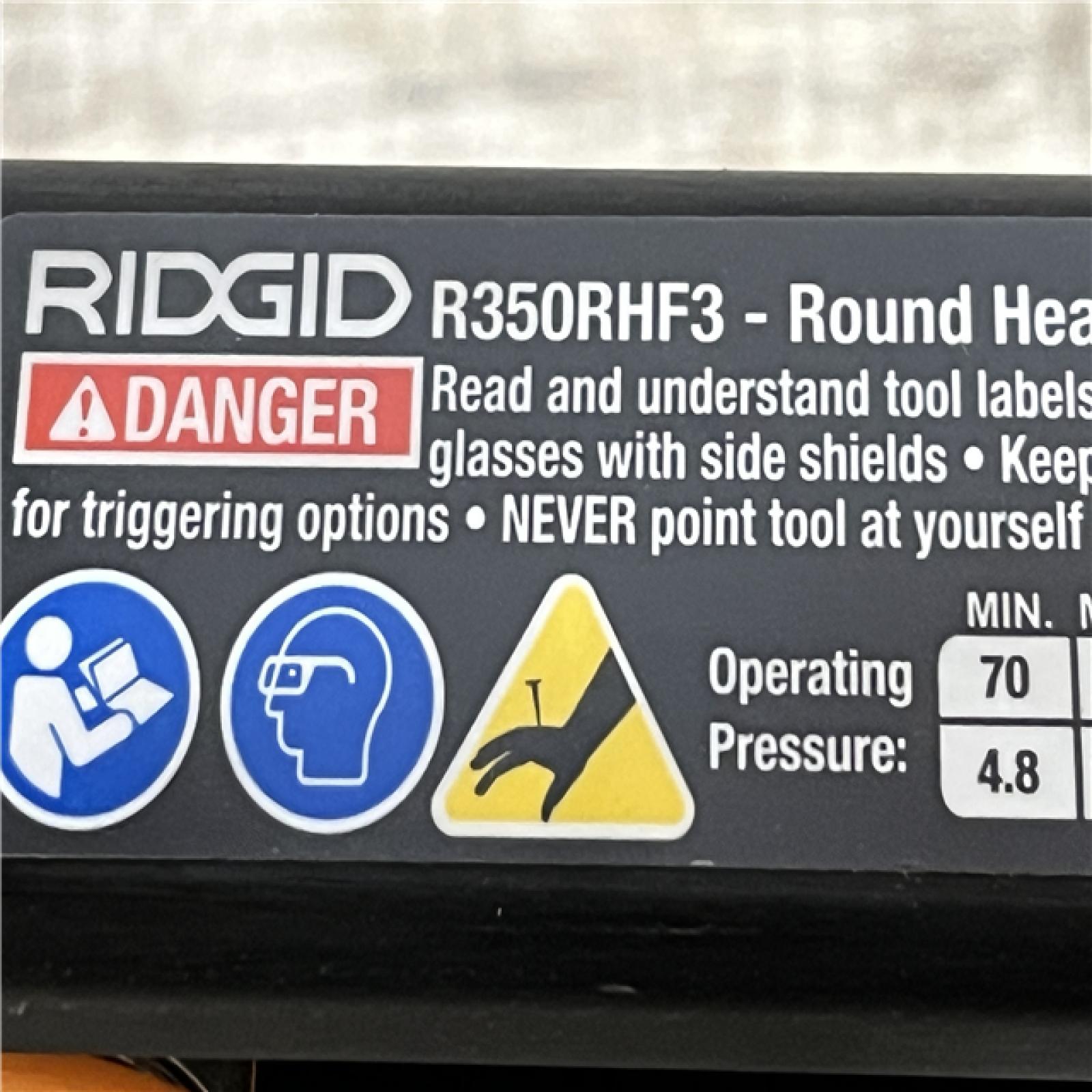 AS-IS RIDGID Pneumatic 21-Degree 3-1/2 in. Round Head Framing Nailer