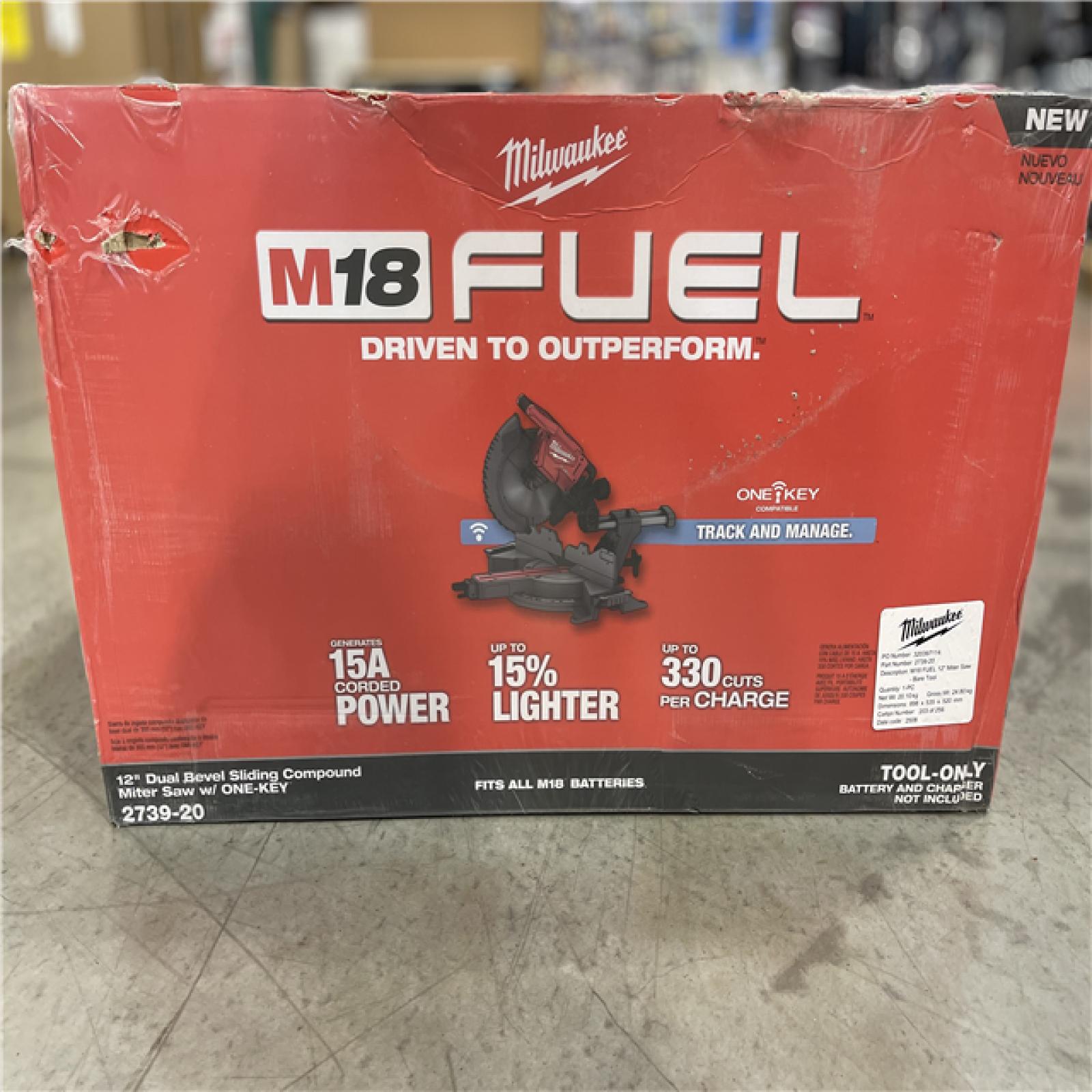 NEW! - Milwaukee M18 FUEL 18V Lithium-Ion Brushless Cordless 12 in. Dual Bevel Sliding Compound Miter Saw (Tool-Only)