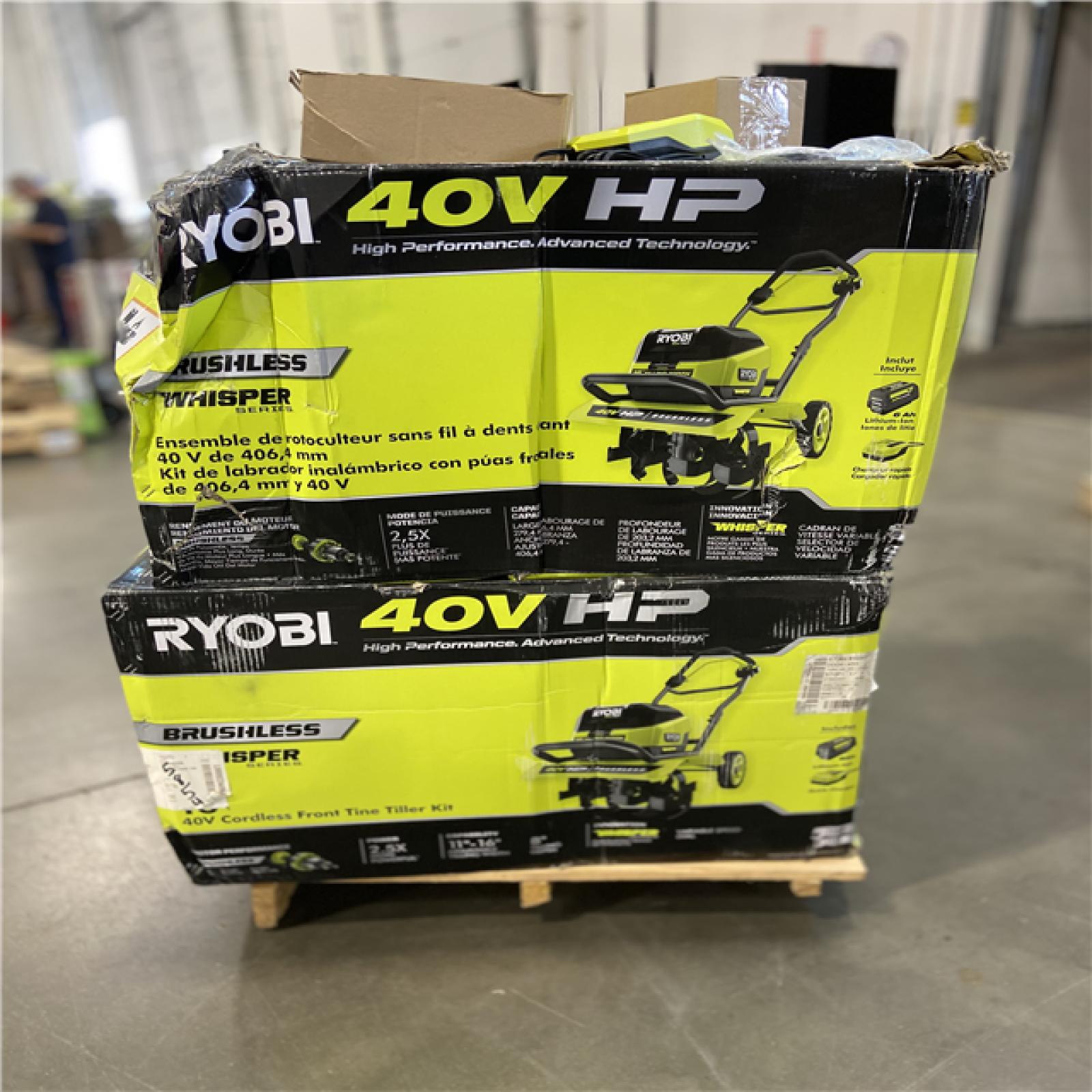 DALLAS LOCATION - RYOBI 40V HP Brushless 16 in. Front Tine Tiller with Adjustable Tilling 4 (UNITS)