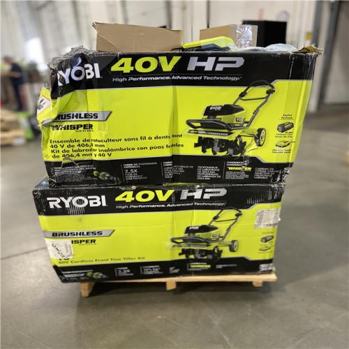 DALLAS LOCATION - RYOBI 40V HP Brushless 16 in. Front Tine Tiller with Adjustable Tilling 4 (UNITS)