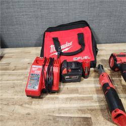 HOUSTON LOCATION - AS - IS Milwaukee FUEL 18V Cordless Mid Torque 1/2 in. Impact Wrench w/ 12 FUEL 3/8 in. Ratchet Combo Kit