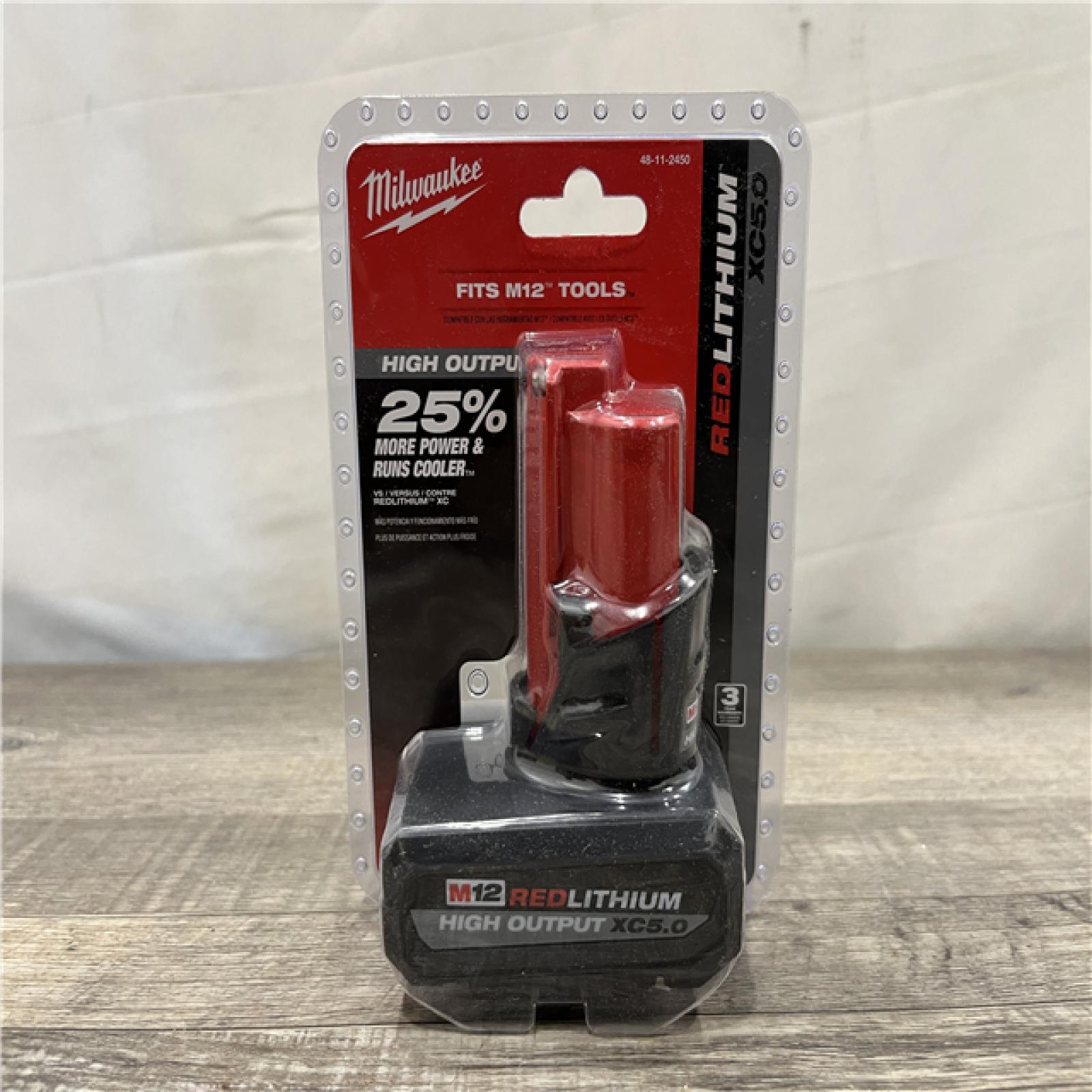 NEW -Milwaukee 12-Volt Lithium-Ion XC High Output 5.0 Ah Battery Pack