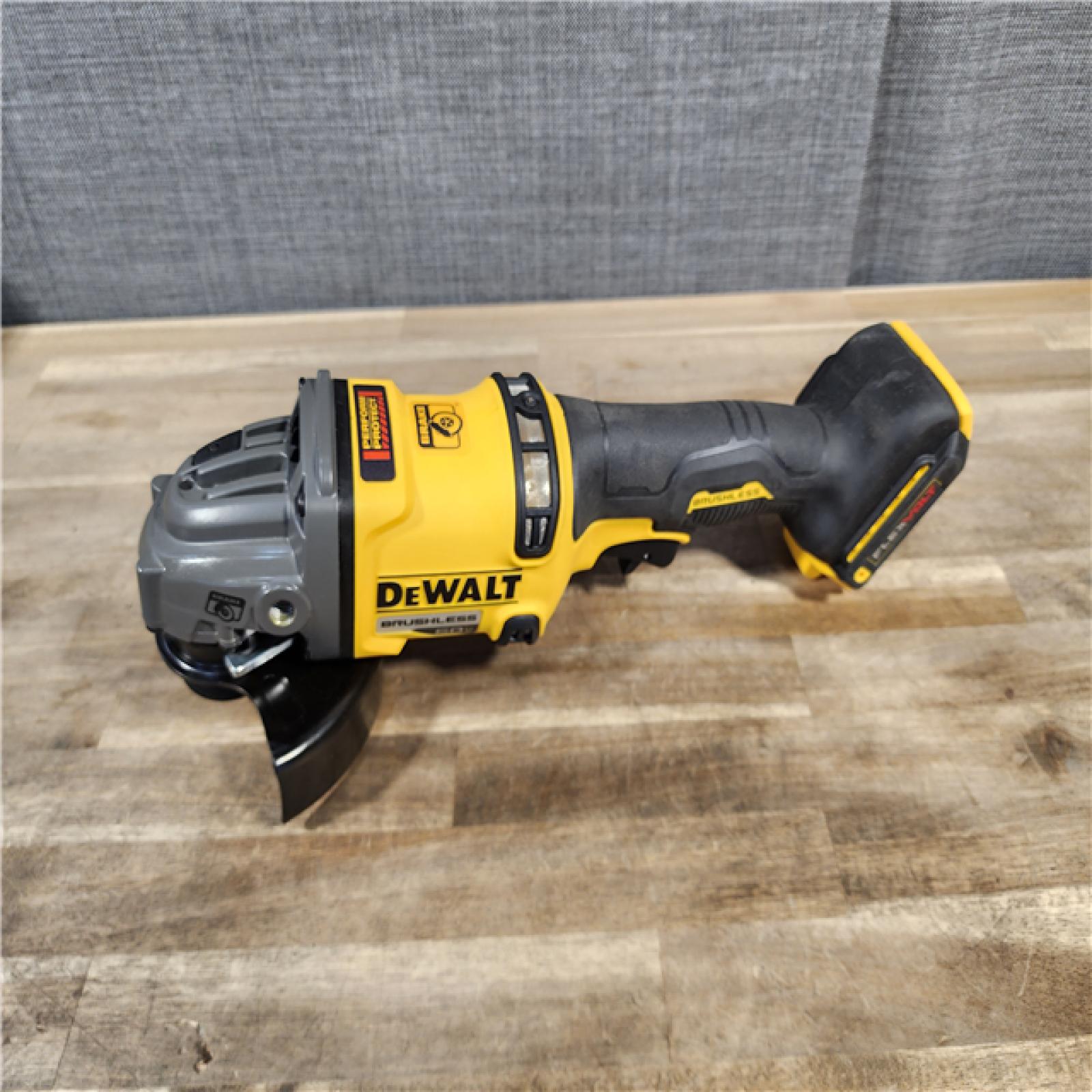 HOUSTON LOCATION - AS-IS DEWALT 60V MAX Cordless Brushless 4.5 in. to 6 in. Small Angle Grinder with Kickback Brake (Tool Only)