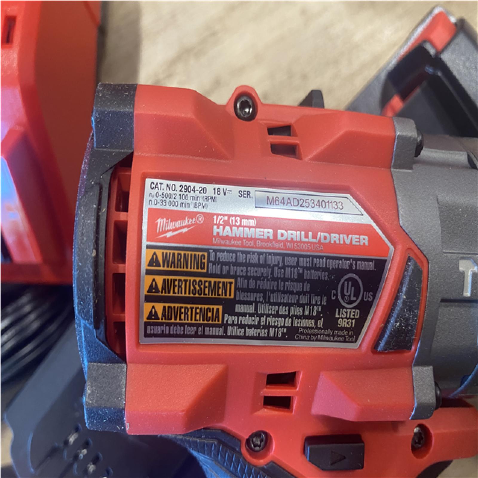 AS-IS Milwaukee M18 FUEL 18V Lithium-Ion Brushless Cordless 5-Tool Combo Kit with Two 5.0 Ah Batteries  1 Charger 1 Tool Bag