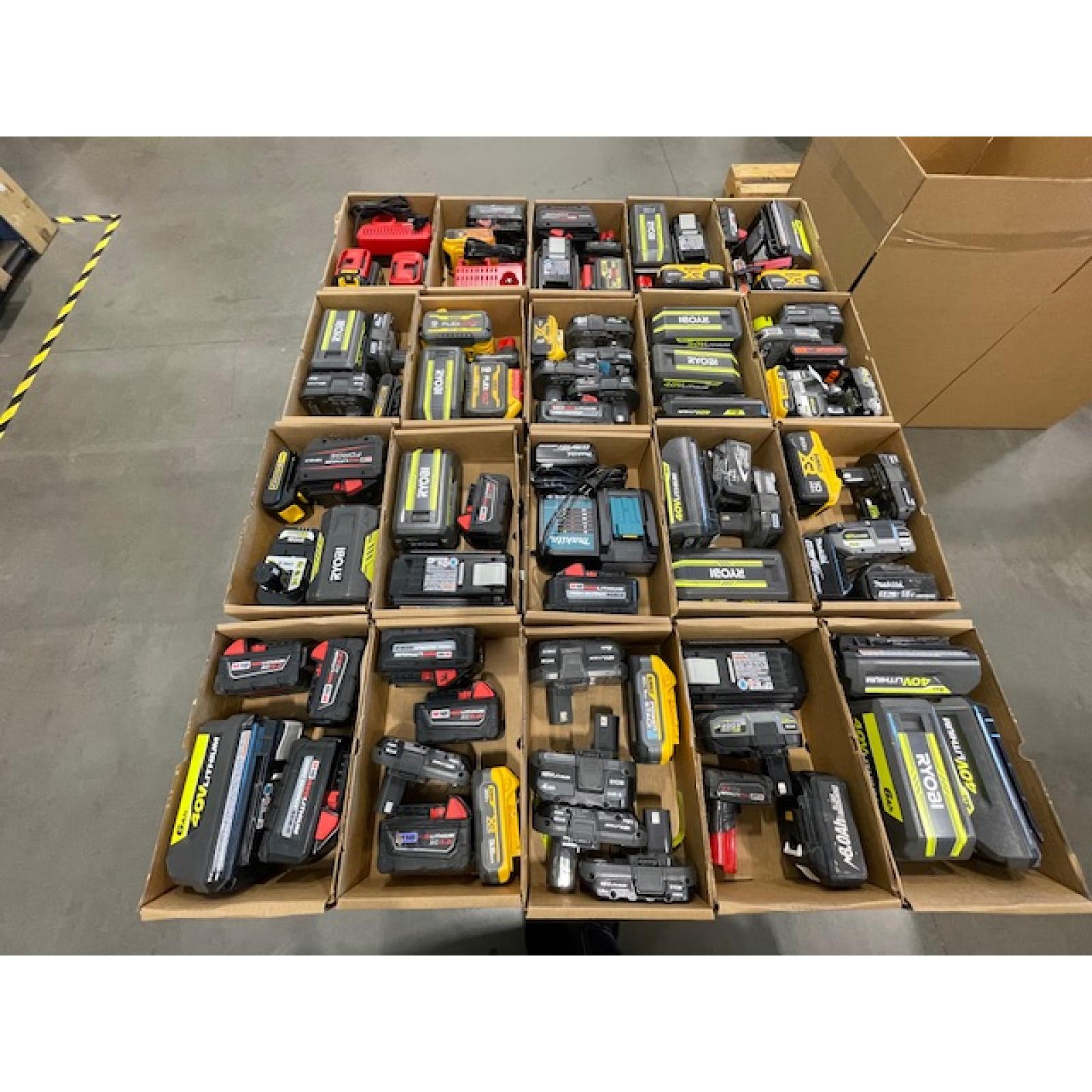 DALLAS LOCATION - AS-IS BATTERY AND CHARGERS PALLET