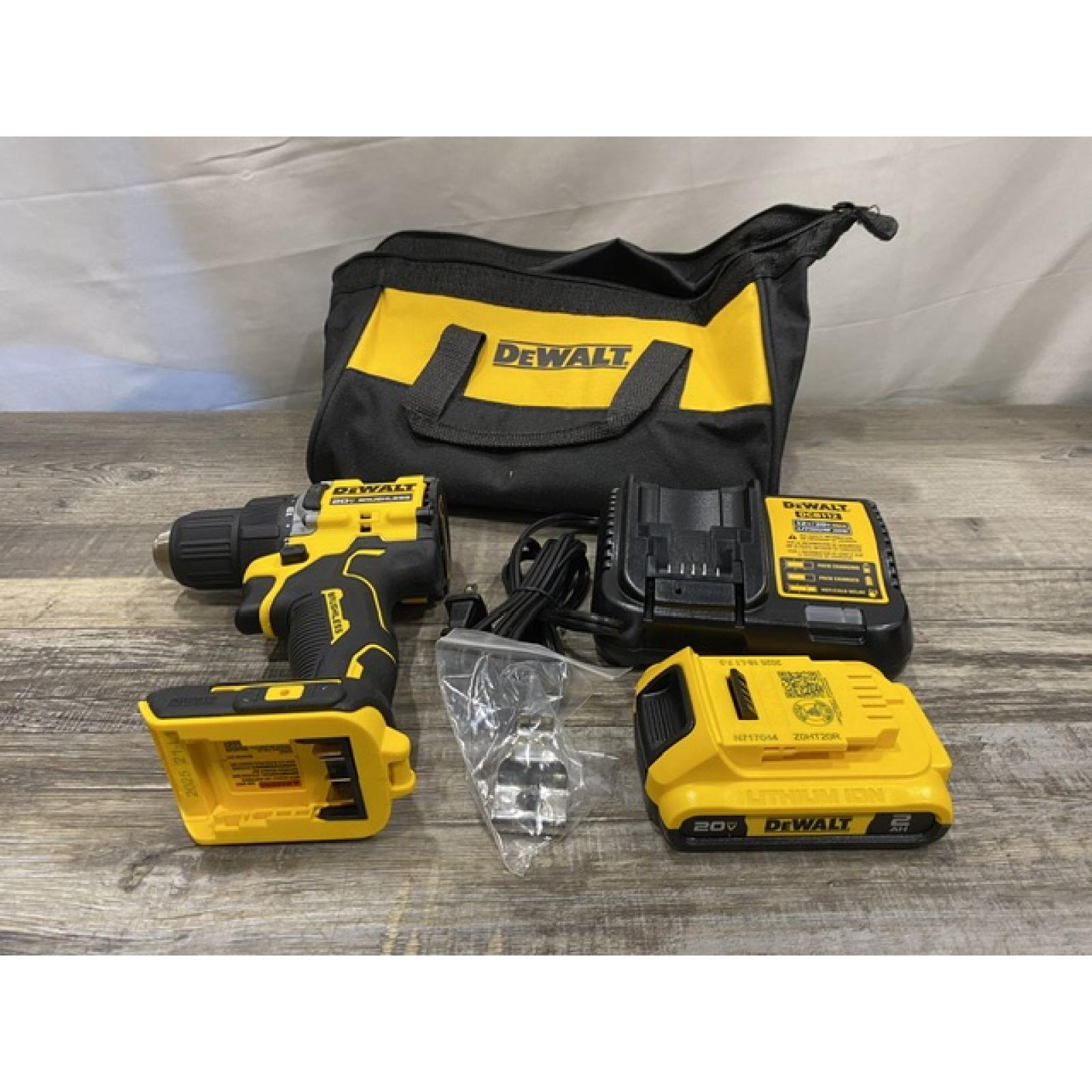 AS-IS DEWALT Atomic 20V Lithium-Ion Cordless Compact 1/2 in. Drill/Driver Kit