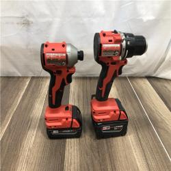 AS-IS Milwaukee 18-Volt Lithium-Ion Brushless Cordless Compact Hammer Drill/Impact Combo Kit