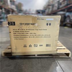 DALLAS LOCATION- Husky Heavy Duty 52 in. W 6-Drawer Matte Army Green Top Tool Chest