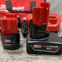 AS-IS Milwaukee FUEL 12-Volt Lithium-Ion Brushless Cordless Hammer Drill and Impact Driver Combo Kit
